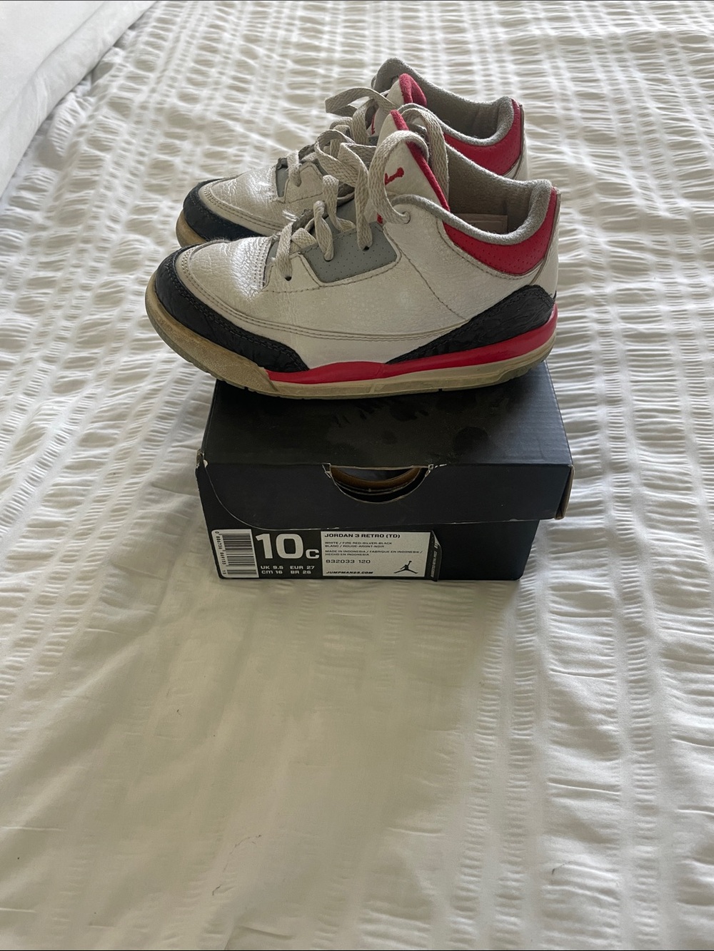 Jordan Kids Sneakers White, Black, Red